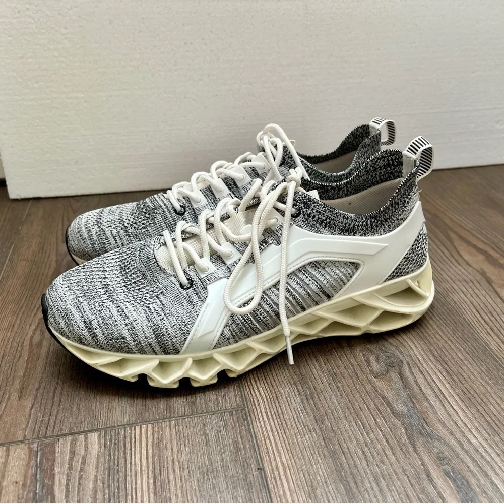 Stylish Gray and Cream women athletic walking shoes